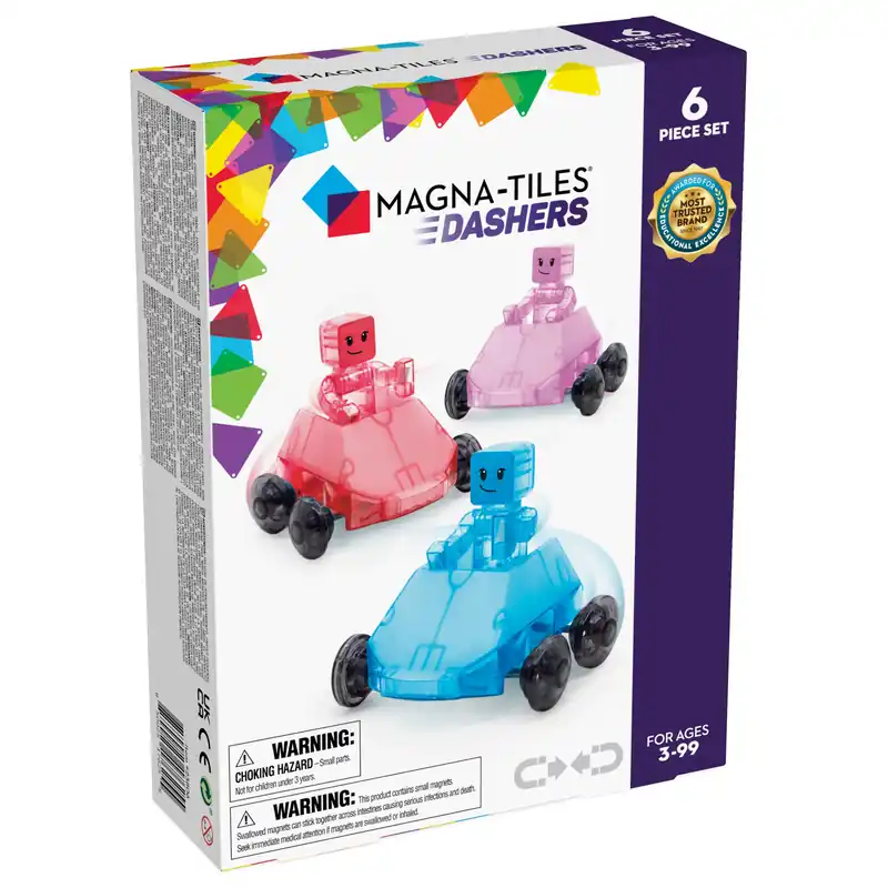 Op = Op Magna Tiles - Dashers (3 stuks) 6-delig - Constructiespeelgoed