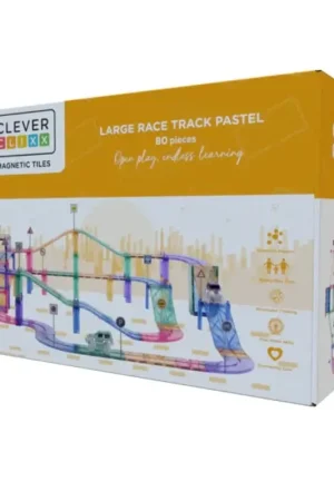 Cleverclixx - Large Race Track Pastel - 80 stuks Gereduceerde Prijs