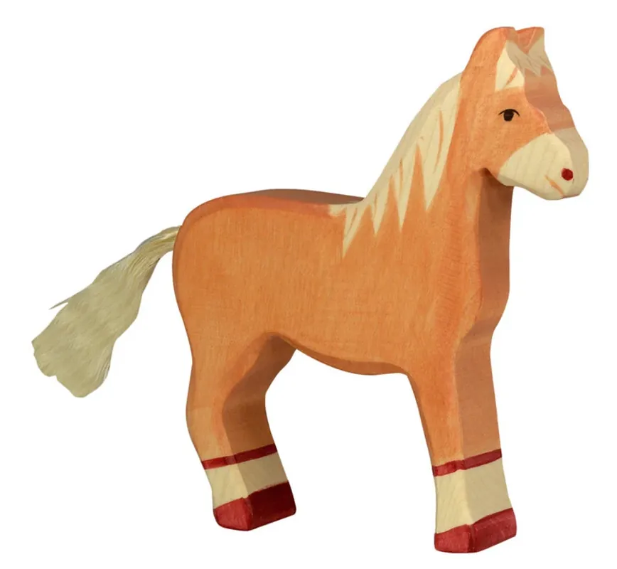 Holztiger - Houten Dieren - Paard bruin 14 cm Must-Have