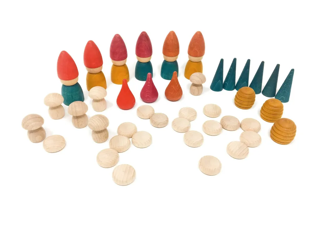 Grapat - houten nins® kabouterset 42-delig Flitsaanbieding