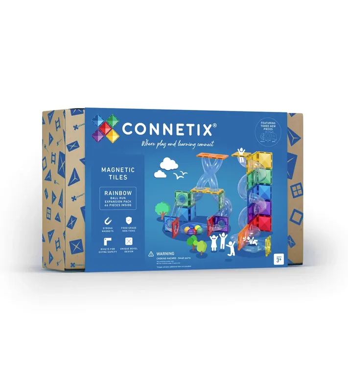 CONNETIX - Ball Run Pack knikkerbaan Uitbreiding 66 stuks - magnetisch constructiespeelgoed Must-Have