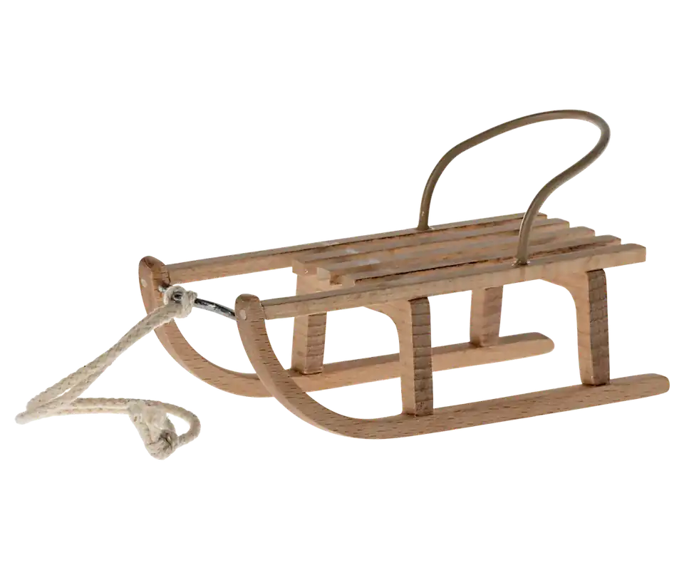 Alleen Vandaag Maileg - Houten slee voor de muizenfamilie