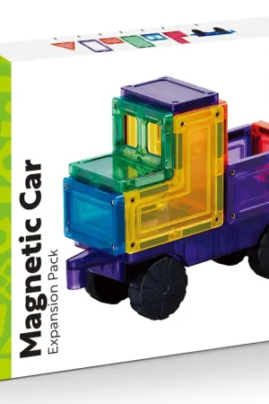 Gratis Retour Learn And Grow - Magnetisch constructiespeelgoed Car Pack - 28 stuks
