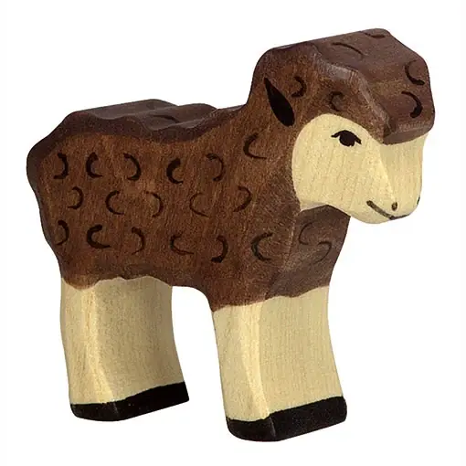 Goedkoop Holztiger - Houten Dieren - Bruin lam- 7 cm