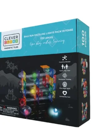 Flitsaanbieding Cleverclixx - Ball Run Dazzling Lights Pack Intense - 100 stuks