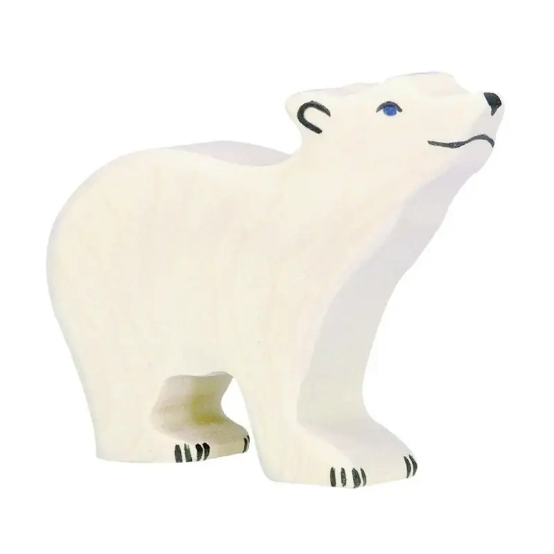Holztiger - Houten Dieren - Ijsbeer klein 10 cm Veilige Betaling