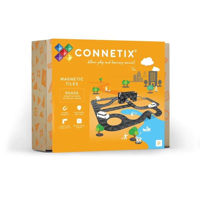 CONNETIX - Creative Roads Pack 48 stuks - magnetisch constructiespeelgoed Must-Have