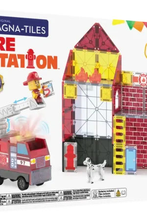 Tijdelijk Beschikbaar MAGNA-TILES® Fire Station met microMAGS (50 stuks)