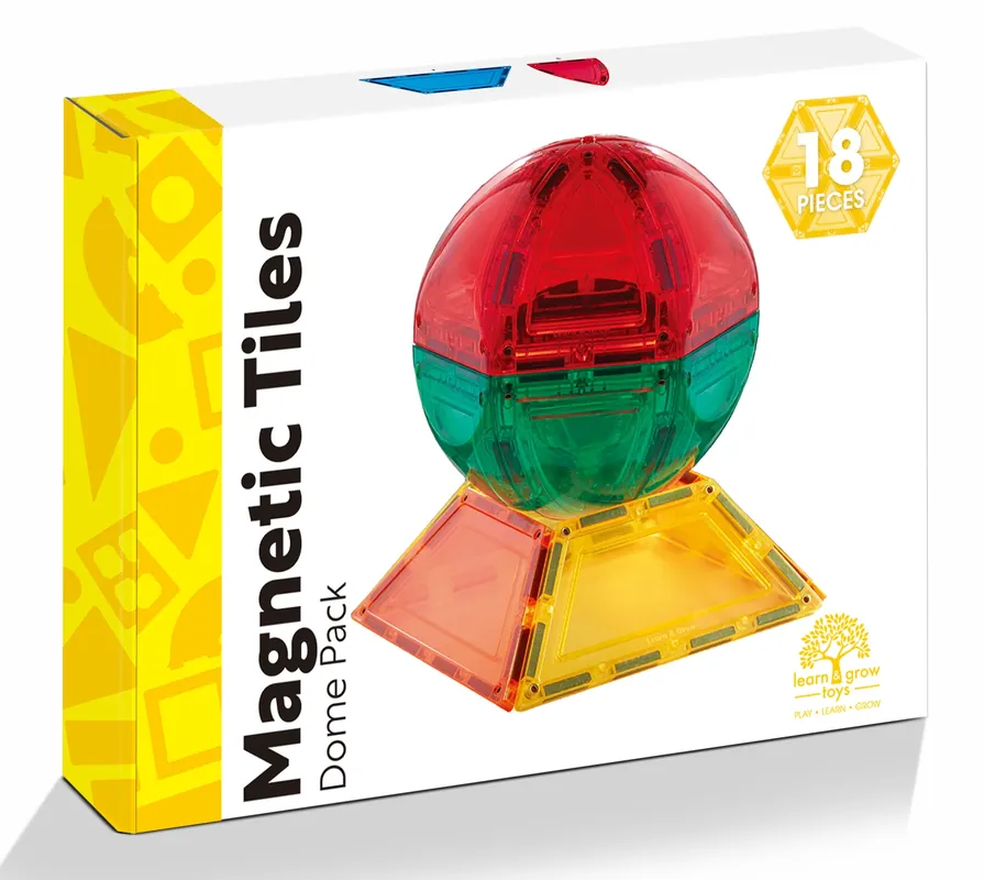 Rechtstreeks Van De Fabrikant Learn And Grow - Magnetisch constructiespeelgoed Dome Pack - 18 stuks
