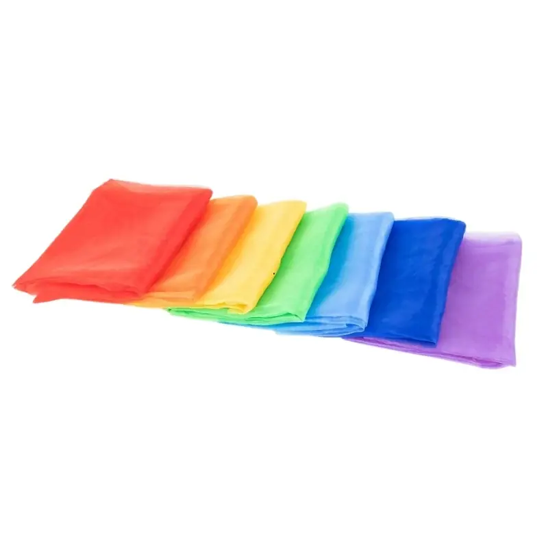 TickiT - organza doeken regenboogkleuren - 7 stuks Tijdelijk Beschikbaar