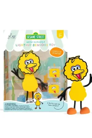 Hete Deal Glo Pals - sensorische lichtgevende blokjes voor in bad of sensorisch spel - Sesamstraat Big Bird - 2 stuks incl. speelvriendje