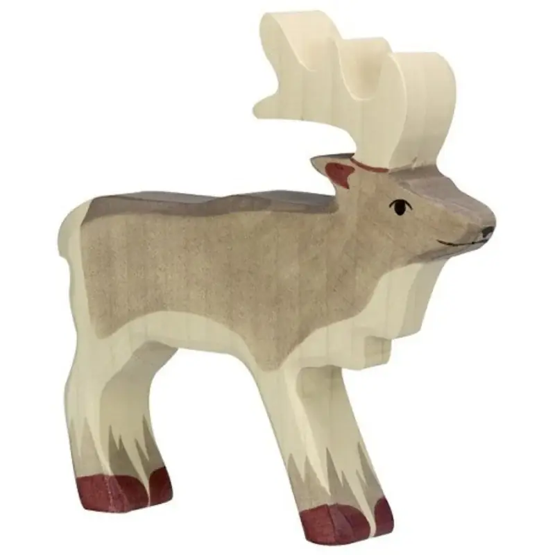 Actieprijs Rendier - 14 cm - Houten dieren - Holztiger