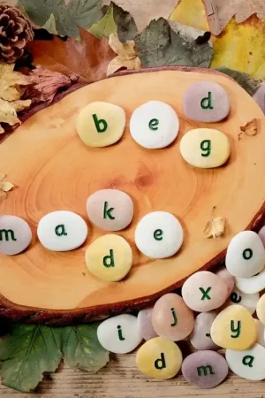 26 alfabet stenen kleine letters - Yellow Door Gereduceerde Prijs
