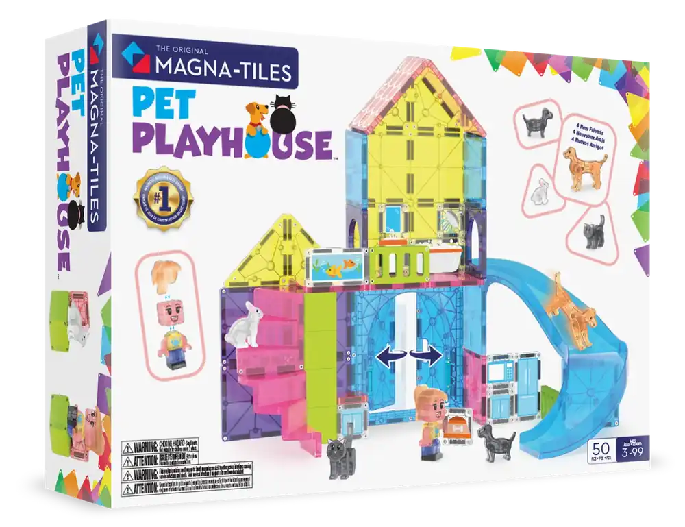 Nieuw MAGNA-TILES® Pet Playhouse (50 stuks) met microMAGS en Cubes