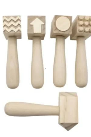 Eduplay - Houten hamers met patroon - 5 stuks Gratis Retour