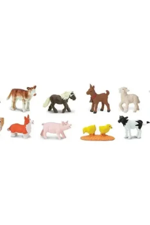 Betaalbaar Speelfiguren Jonge boerderijdieren (12 stuks) - Safari Ltd