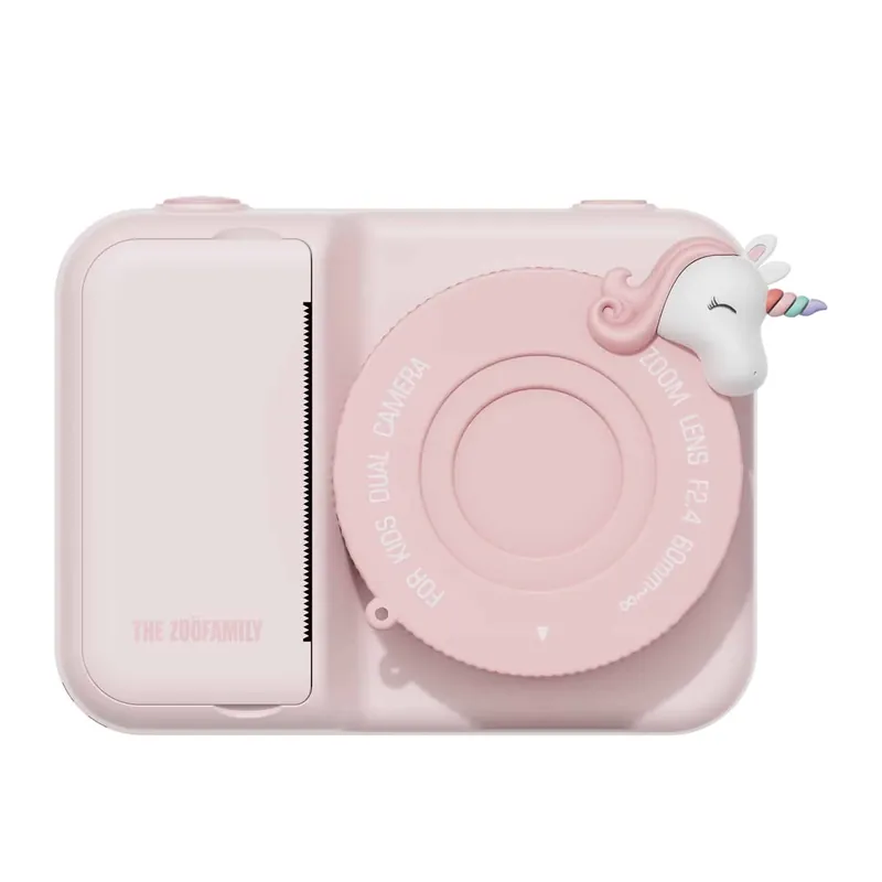 Koopje The Zoofamily - Zoo Print Unicorn - digitale kindercamera met ingebouwde printer