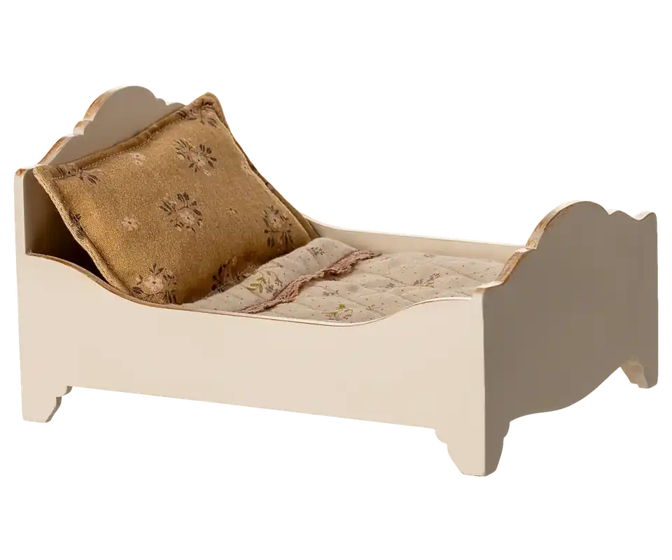 Populair Maileg - Houten bed off-white voor bij muizen poppenhuis