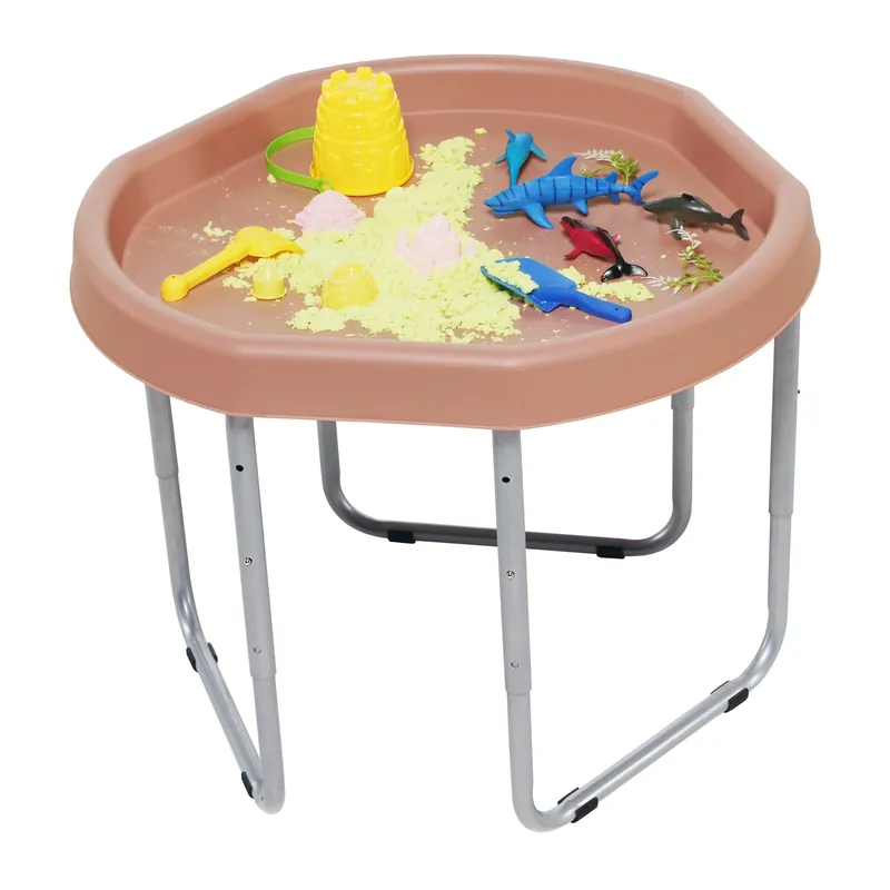 Tuff Tray activiteitentafel koraalroze - zeshoekig Hexacle - 70 cm met onderstel Nu Kopen