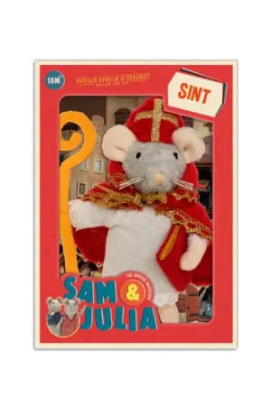 Uitverkoop Het Muizenhuis - Knuffelmuis Sinterklaas - 12 cm