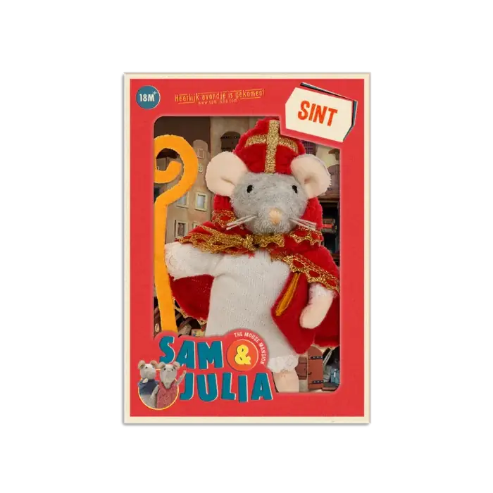 Uitverkoop Het Muizenhuis - Knuffelmuis Sinterklaas - 12 cm