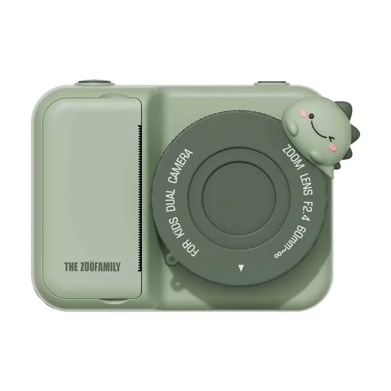 Merkproduct The Zoofamily - Zoo Print Dino Green - digitale kindercamera met ingebouwde printer