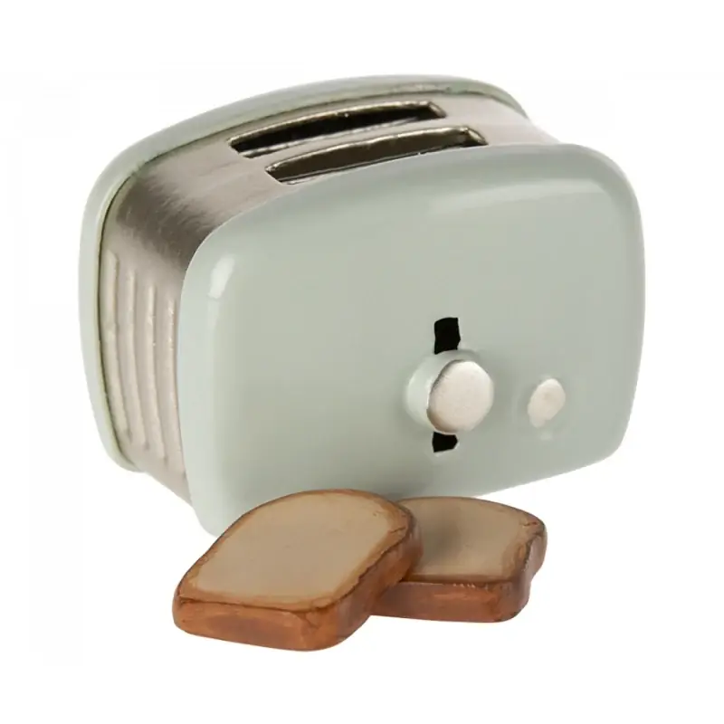 Laatste Kans Maileg - Accessoires - metalen broodrooster met twee sneetjes brood