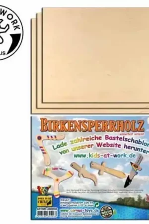 Exclusieve Aanbieding 4 multiplex platen (berkenhout) - Kids at work