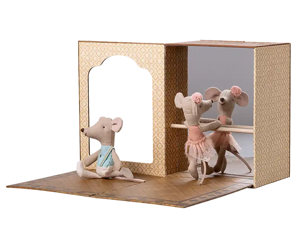 Maileg - Balletstudio met kleine broer en kleine zus Gereduceerde Prijs