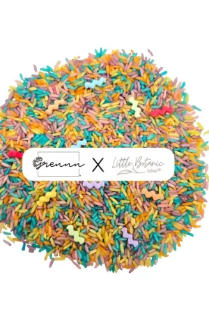 Beperkte Voorraad Grennn x LBL - Gekleurde sensorische rijst 750 gram - Waves Pastel