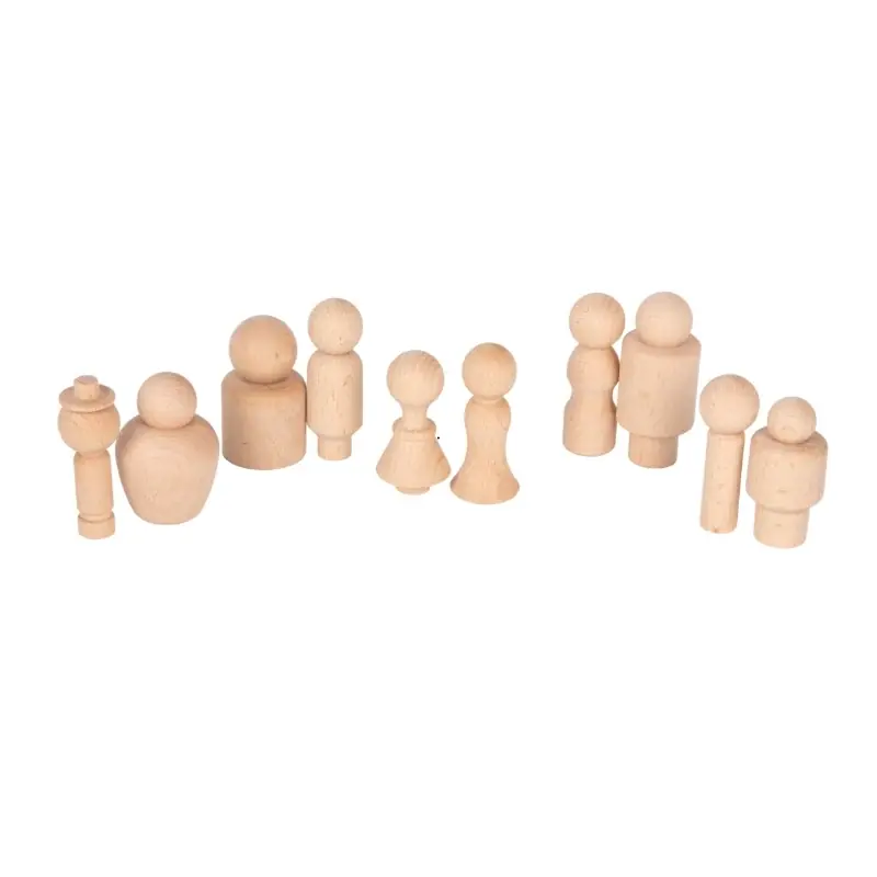 Hoge Kwaliteit TickiT - Houten poppetjes - 10 stuks