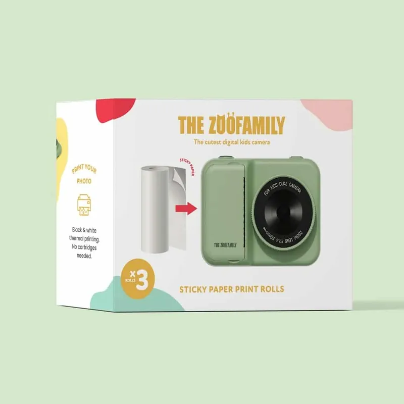 Op = Op The Zoofamily - 3 sticky thermische rollen voor Zoo Print