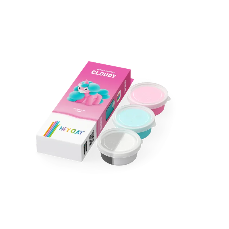 Hey Clay - Unicorns Cloudy (3 potjes) Beperkte Voorraad