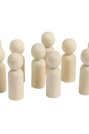Eduplay - DIY houten poppetjes pegdolls - groot - 10 stuks Op = Op