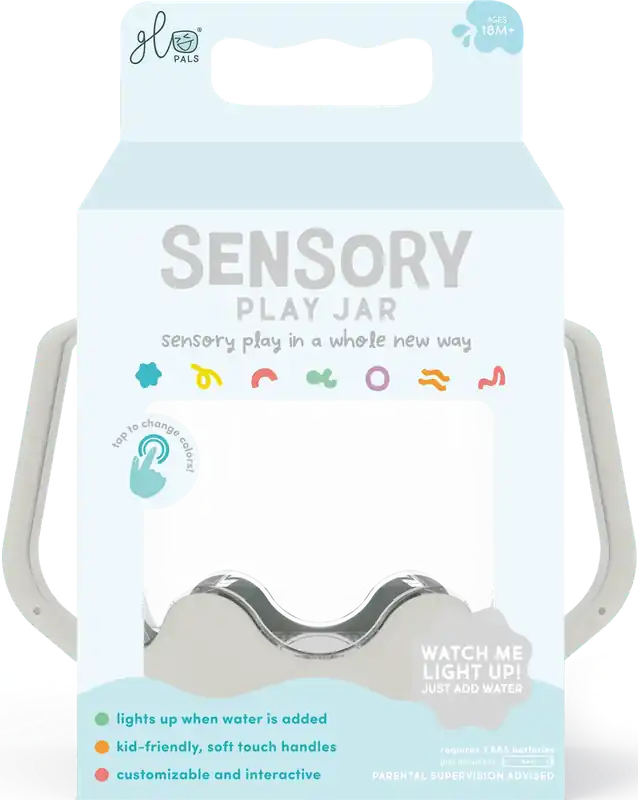 Glo Pals - Kleur veranderende speelpot - Sensory Play Cup Cloud Grey Finale Uitverkoop