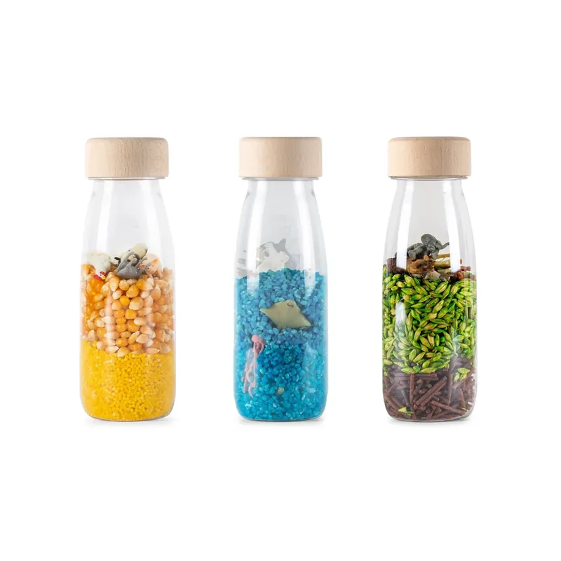 Hete Deal Petit Boum - Set van 3 Sensorische flessen - Nature