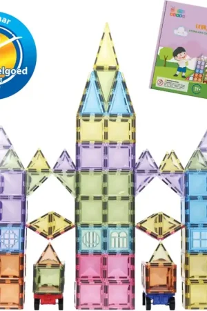 Must-Have Gladi Tiles - 100 stuks Pastel - Magnetic Tiles - Magnetisch Speelgoed