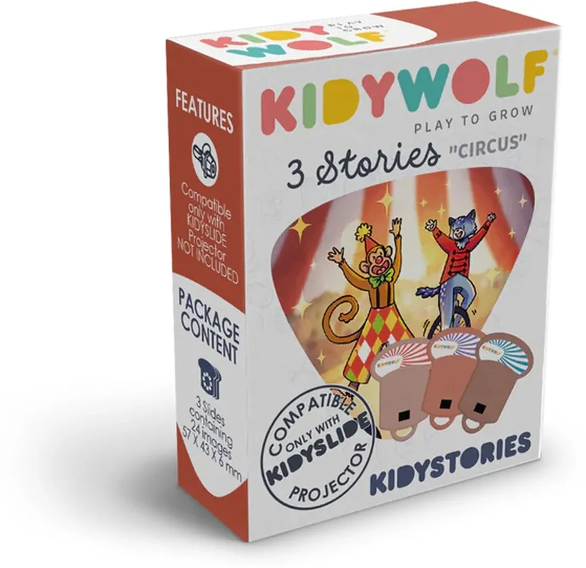 Bestseller Kidywolf - Kidystories Le Cirque uitbreidingsset voor projectiezaklamp - 3 slides