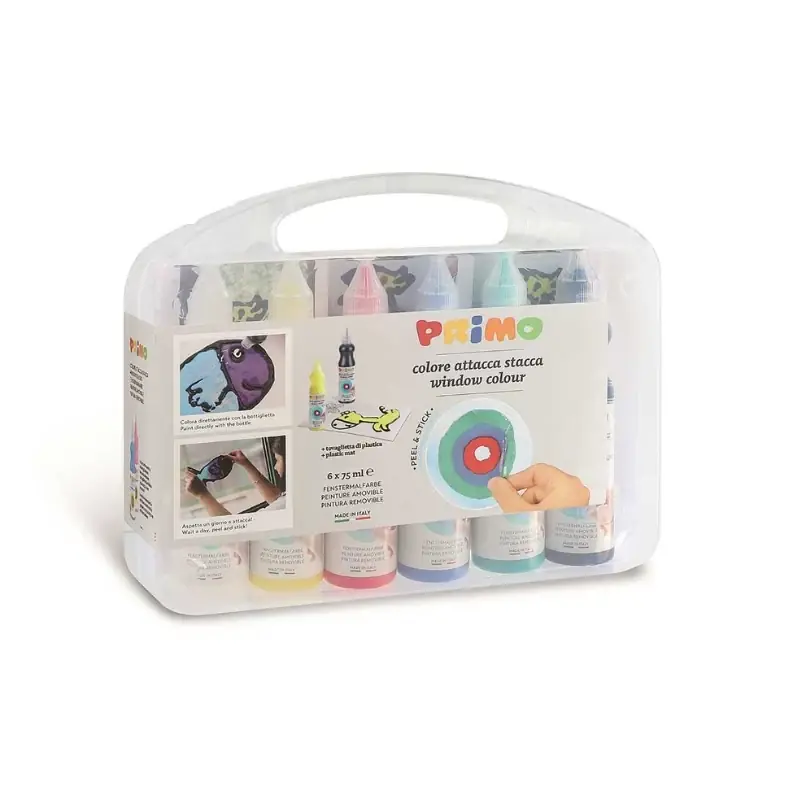 Primo - Raamverf in fles (6x75ml) Aanbieding