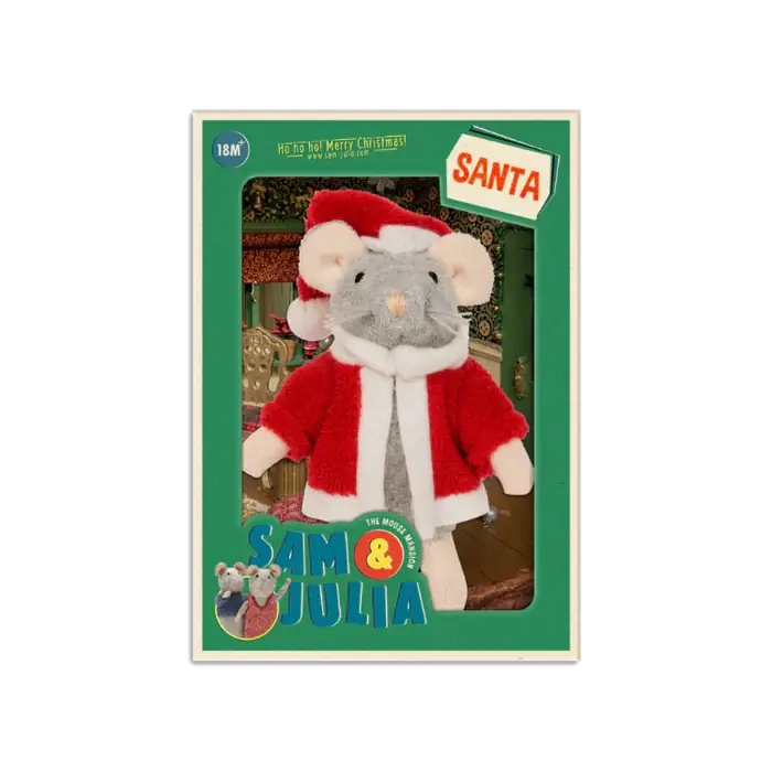 Dagaanbieding Het Muizenhuis - Knuffelmuis Kerstman - 12 cm