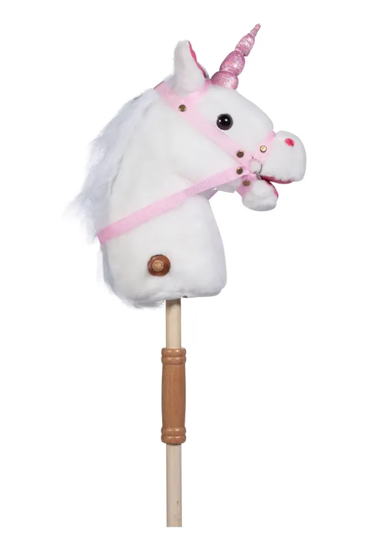 Aanbieding HKM - Stokpaard Bella met eenhoorn - wit