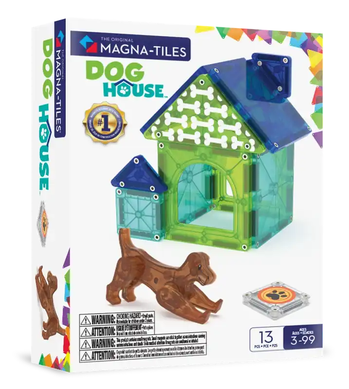 MAGNA-TILES® Dog House met microMags (13 stuks) Direct Beschikbaar