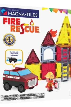 Aanbieding MAGNA-TILES® Fire Station met microMAGS (27 stuks)