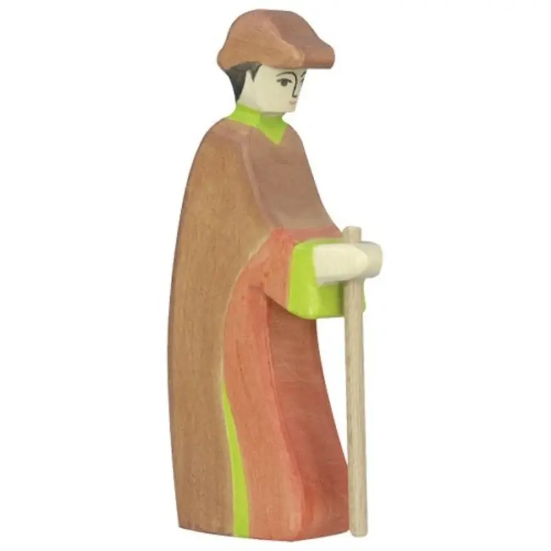 Weekendaanbieding Herder met wandelstok 14 cm - Holztiger