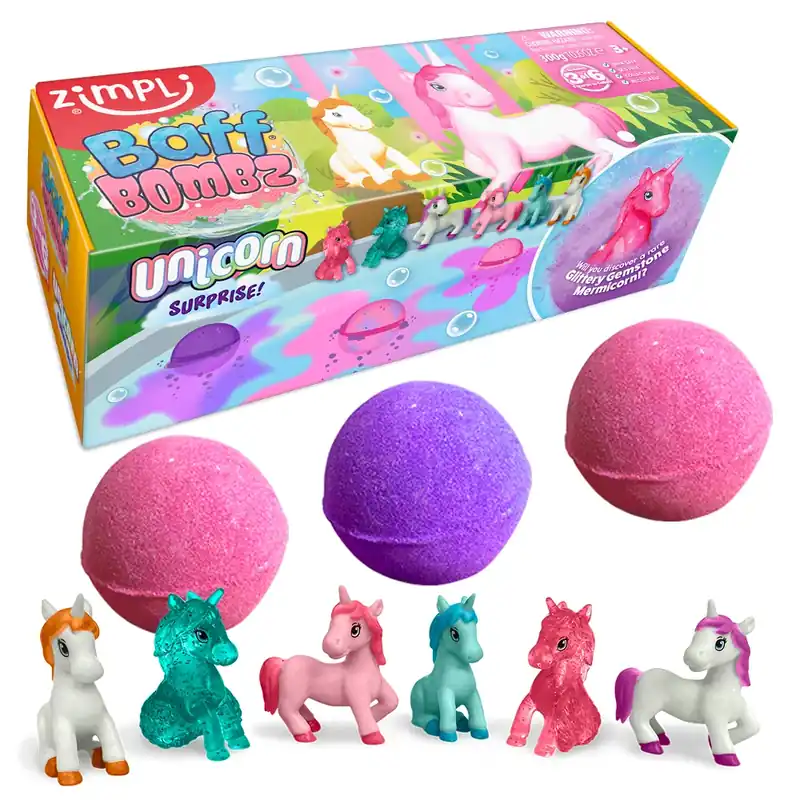 Beste Prijs Zimpli - Baff Bombz Eenhoorn Surprise 3-pack Badbruisballen