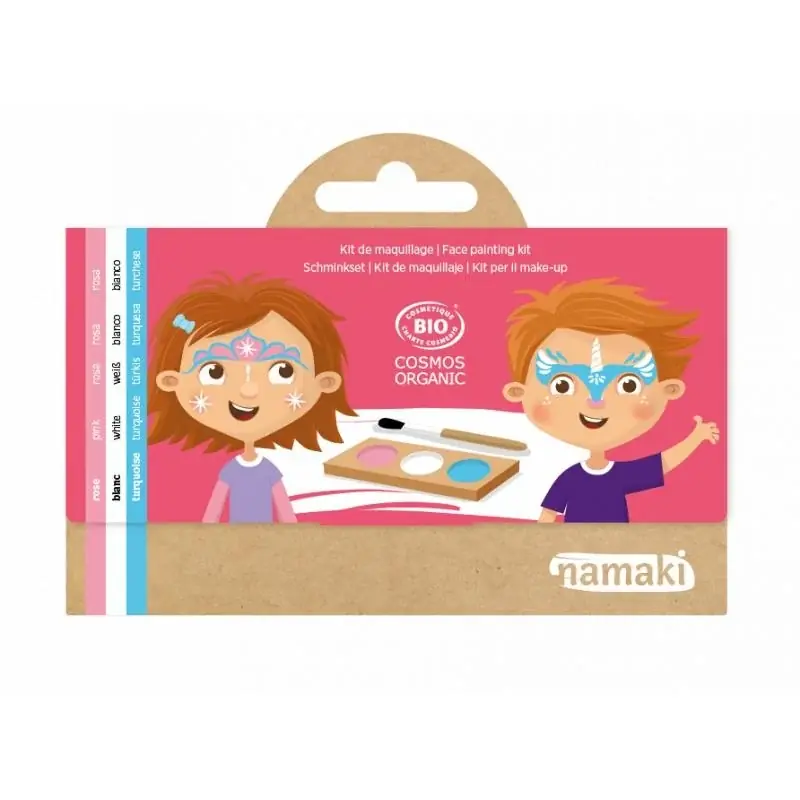 Aanbieding Schminkset 'prinses & eenhoorn' (3 kleuren) - Namaki