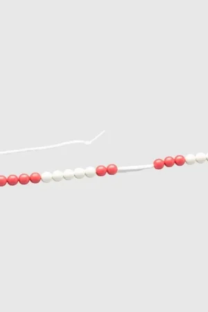 Koop Online Wissner - Rekenketting - 20 kralen - wit en rood (45cm lang)