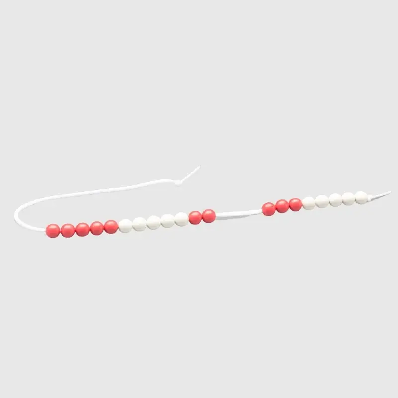 Koop Online Wissner - Rekenketting - 20 kralen - wit en rood (45cm lang)