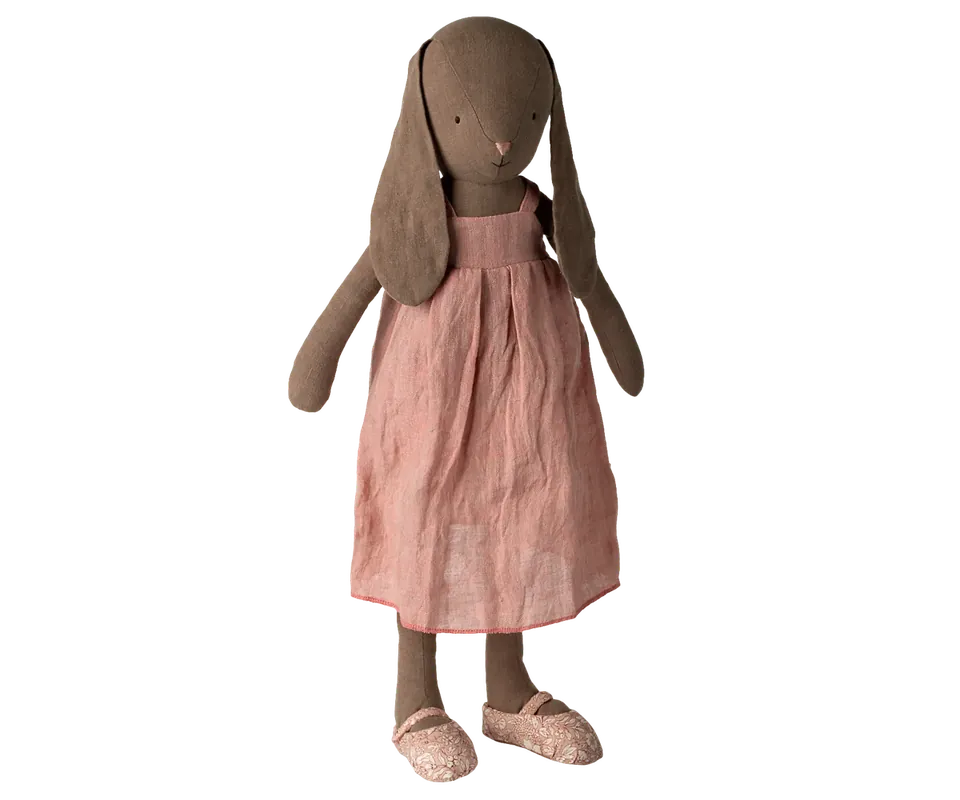 Snelle Levering Maileg - Bunny, Maat 4 - Bruin - Jurk en Schoentjes
