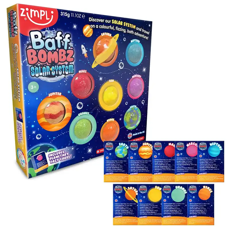 Flitsaanbieding Zimpli Kids - Zonnestelsel Baff Bombz (9 stuks)